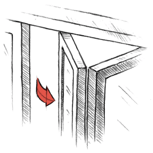 folding door sketch