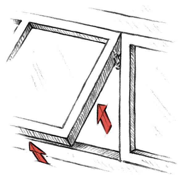swinging window sketch
